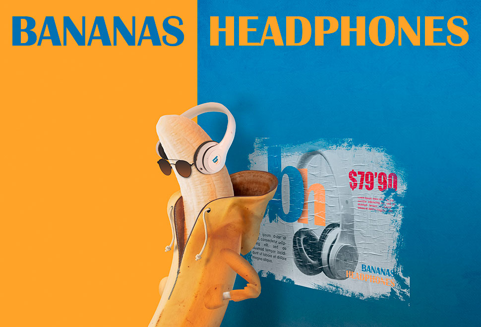 Bananas Headphones - UNAmasque1000